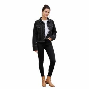 Shein Women' Stretch Fitted Denim Jacket
